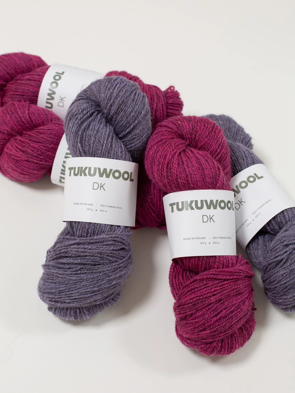 Tukuwool dk värit Lilac mist ja Calluna