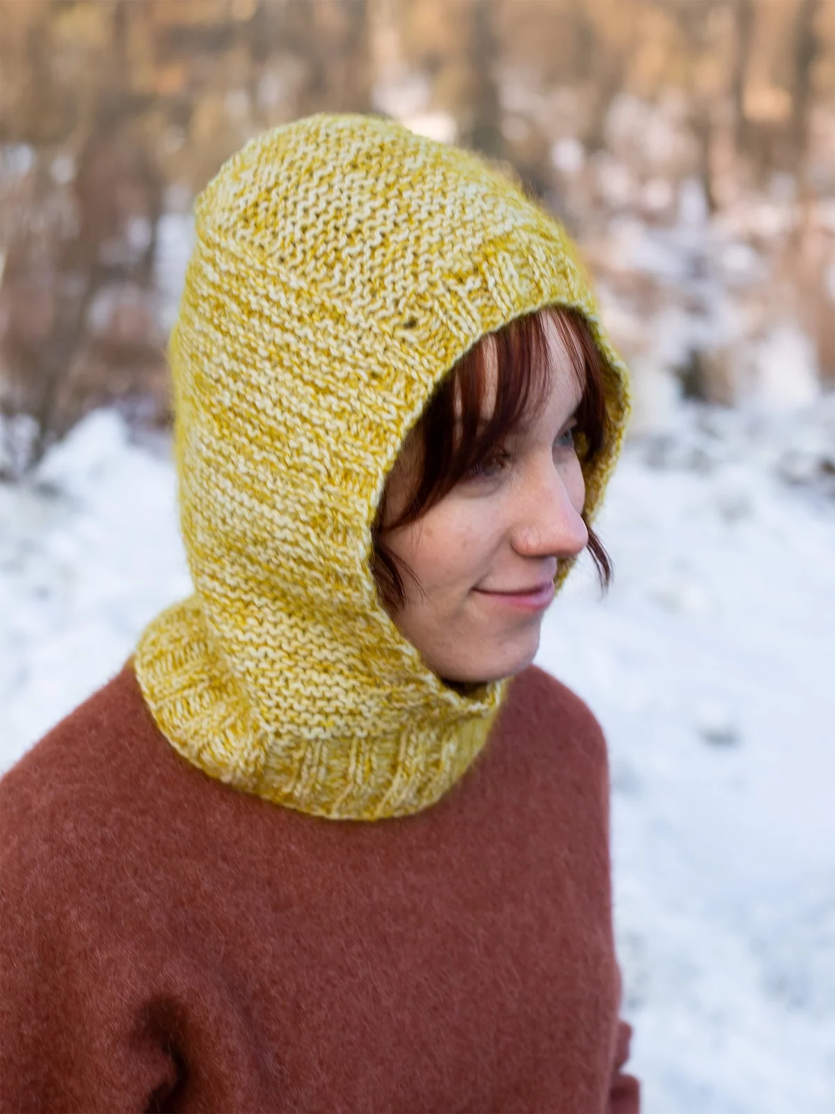 Marshmallow Balaclava Knitting Pattern for Tukuwool DK and Silk Mohair