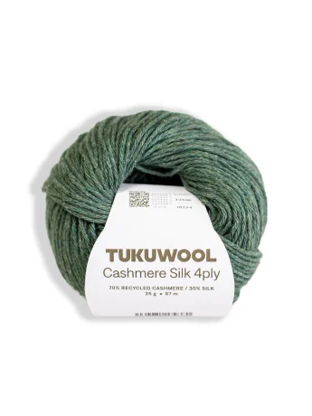 Tukuwool Cashmere Silk 4Ply 417 Sage Green